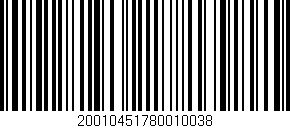 Código de barras (EAN, GTIN, SKU, ISBN): '20010451780010038'
