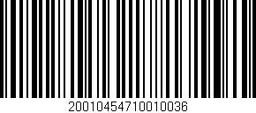 Código de barras (EAN, GTIN, SKU, ISBN): '20010454710010036'