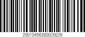 Código de barras (EAN, GTIN, SKU, ISBN): '20010456300020026'