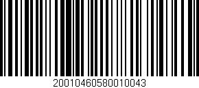 Código de barras (EAN, GTIN, SKU, ISBN): '20010460580010043'