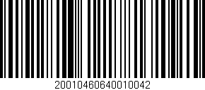 Código de barras (EAN, GTIN, SKU, ISBN): '20010460640010042'