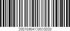 Código de barras (EAN, GTIN, SKU, ISBN): '20010464110010033'