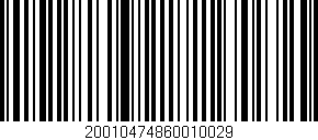 Código de barras (EAN, GTIN, SKU, ISBN): '20010474860010029'