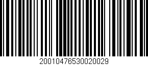 Código de barras (EAN, GTIN, SKU, ISBN): '20010476530020029'
