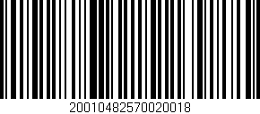 Código de barras (EAN, GTIN, SKU, ISBN): '20010482570020018'