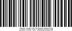 Código de barras (EAN, GTIN, SKU, ISBN): '20010515730020029'