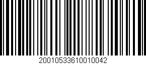 Código de barras (EAN, GTIN, SKU, ISBN): '20010533610010042'