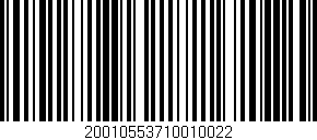 Código de barras (EAN, GTIN, SKU, ISBN): '20010553710010022'