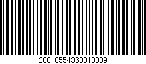 Código de barras (EAN, GTIN, SKU, ISBN): '20010554360010039'