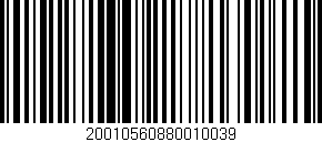 Código de barras (EAN, GTIN, SKU, ISBN): '20010560880010039'