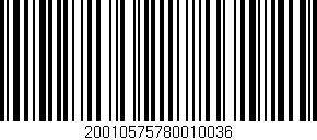 Código de barras (EAN, GTIN, SKU, ISBN): '20010575780010036'