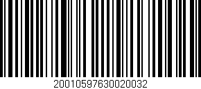 Código de barras (EAN, GTIN, SKU, ISBN): '20010597630020032'