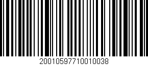 Código de barras (EAN, GTIN, SKU, ISBN): '20010597710010038'