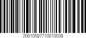Código de barras (EAN, GTIN, SKU, ISBN): '20010597710010039'