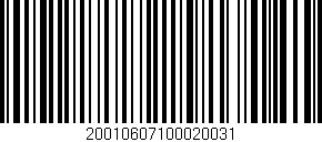 Código de barras (EAN, GTIN, SKU, ISBN): '20010607100020031'
