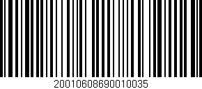 Código de barras (EAN, GTIN, SKU, ISBN): '20010608690010035'