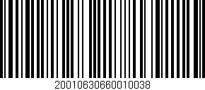 Código de barras (EAN, GTIN, SKU, ISBN): '20010630660010038'