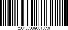 Código de barras (EAN, GTIN, SKU, ISBN): '20010630690010039'