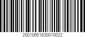 Código de barras (EAN, GTIN, SKU, ISBN): '20010651630010022'