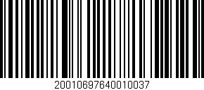 Código de barras (EAN, GTIN, SKU, ISBN): '20010697640010037'