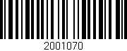 Código de barras (EAN, GTIN, SKU, ISBN): '2001070'