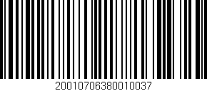 Código de barras (EAN, GTIN, SKU, ISBN): '20010706380010037'