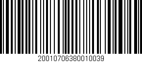 Código de barras (EAN, GTIN, SKU, ISBN): '20010706380010039'