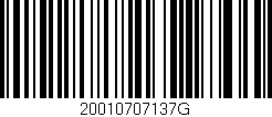 Código de barras (EAN, GTIN, SKU, ISBN): '20010707137G'