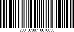 Código de barras (EAN, GTIN, SKU, ISBN): '20010709710010036'