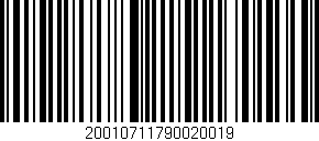Código de barras (EAN, GTIN, SKU, ISBN): '20010711790020019'