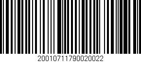 Código de barras (EAN, GTIN, SKU, ISBN): '20010711790020022'