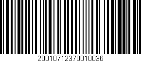 Código de barras (EAN, GTIN, SKU, ISBN): '20010712370010036'