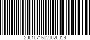 Código de barras (EAN, GTIN, SKU, ISBN): '20010715020020026'