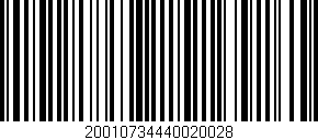 Código de barras (EAN, GTIN, SKU, ISBN): '20010734440020028'
