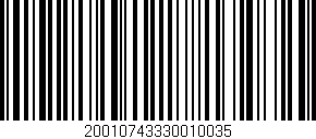 Código de barras (EAN, GTIN, SKU, ISBN): '20010743330010035'