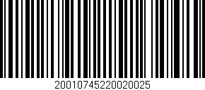 Código de barras (EAN, GTIN, SKU, ISBN): '20010745220020025'