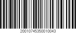 Código de barras (EAN, GTIN, SKU, ISBN): '20010745350010043'