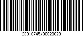 Código de barras (EAN, GTIN, SKU, ISBN): '20010745430020028'