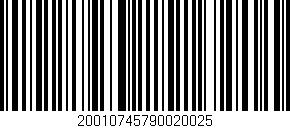 Código de barras (EAN, GTIN, SKU, ISBN): '20010745790020025'