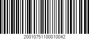 Código de barras (EAN, GTIN, SKU, ISBN): '20010751100010042'