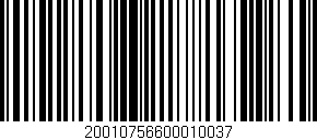 Código de barras (EAN, GTIN, SKU, ISBN): '20010756600010037'