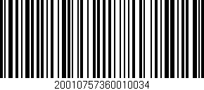 Código de barras (EAN, GTIN, SKU, ISBN): '20010757360010034'