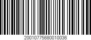 Código de barras (EAN, GTIN, SKU, ISBN): '20010775680010036'