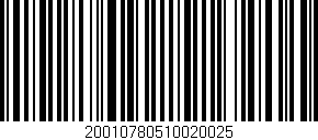 Código de barras (EAN, GTIN, SKU, ISBN): '20010780510020025'