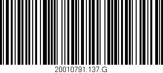 Código de barras (EAN, GTIN, SKU, ISBN): '20010791.137.G'