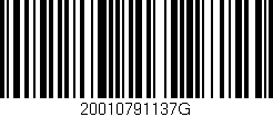 Código de barras (EAN, GTIN, SKU, ISBN): '20010791137G'
