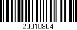 Código de barras (EAN, GTIN, SKU, ISBN): '20010804'