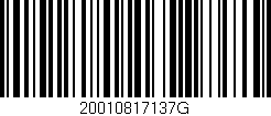 Código de barras (EAN, GTIN, SKU, ISBN): '20010817137G'