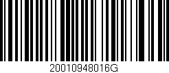 Código de barras (EAN, GTIN, SKU, ISBN): '20010948016G'