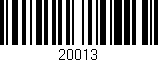 Código de barras (EAN, GTIN, SKU, ISBN): '20013'